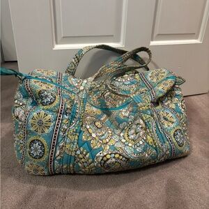 Vera Bradley Large Weekender Travel Duffel Bag Peacock Paisley